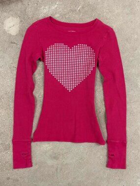 Y2k heart long sleeve top
